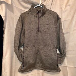 ARIAT Brown Caldwell 1/4 Zip Sweater size XL